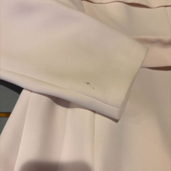 RSVP by Talbots Long Blazer Jacket Womens Size 6 Light Pink Rose Tie Waist Work - Picture 9 of 9